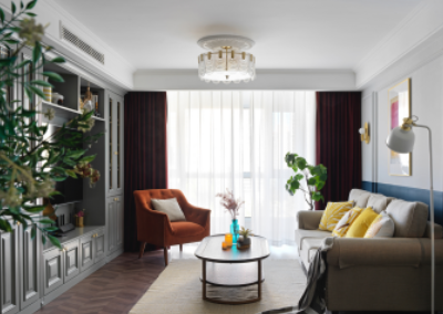 混搭美式二人居，大膽用色的設計